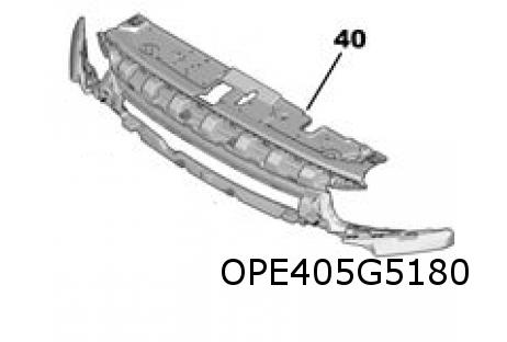 Voorbumperversterking bovenzijde - Origineel - Opel Cosa F (23-) - OEM: 9850387380