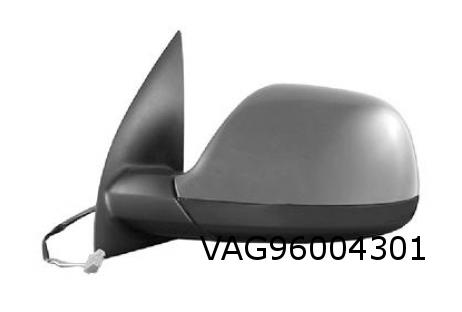 Amarok -6/13 spiegel a-sferisch L (elb. / verwarmd) (onderzijde zwart) (kap te spuiten)